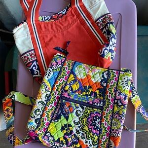 Two Vera Bradley Paisley  Floral Pattern Purses or Shoulder Bag